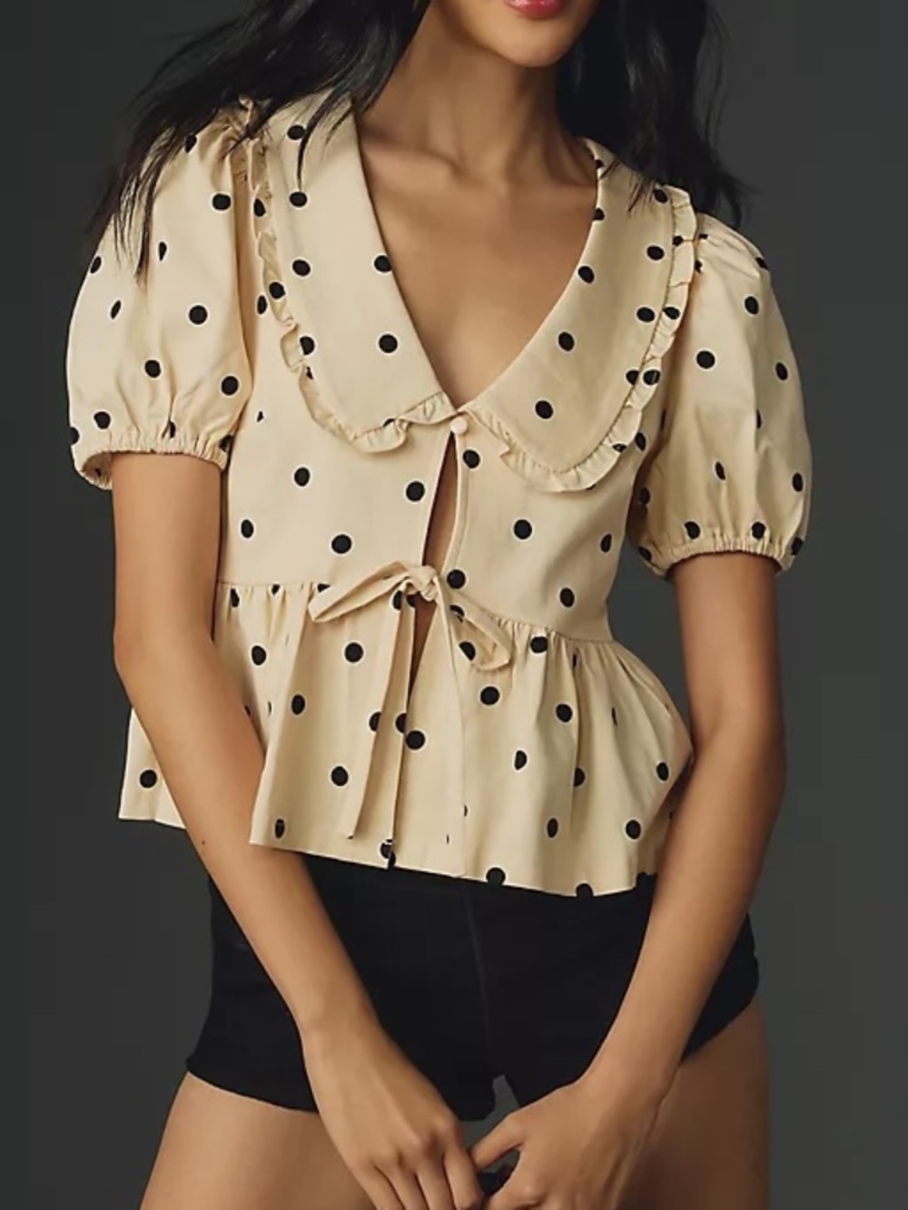Anthropologie Porridge Short-Sleeve Gwen Top